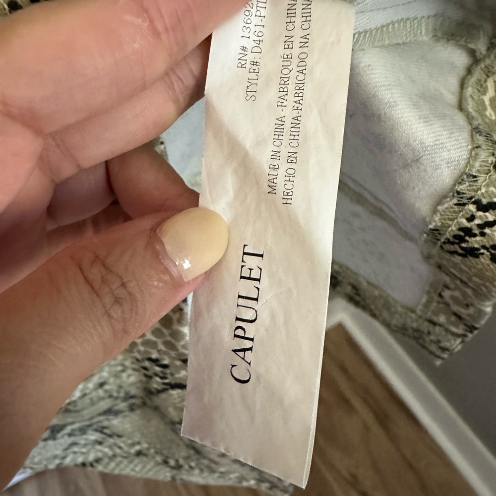 RevolveCapulet Lola Bustier Bodycon Dress Small Python Denim Snake Print Midi - Picture 6 of 15